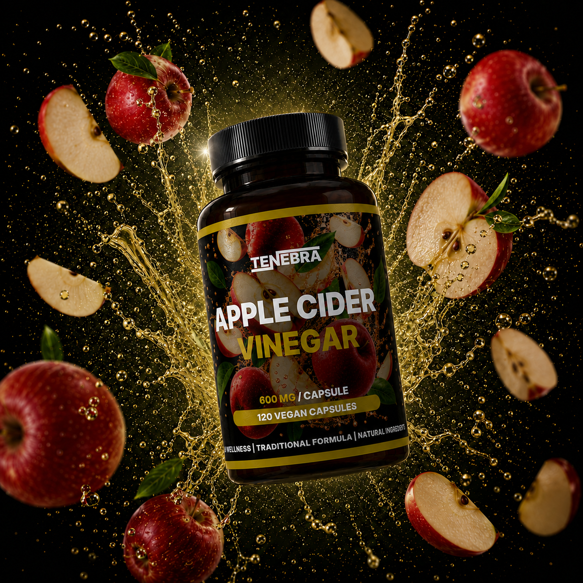 Apple Cider Vinegar Extract - 120 vegan capsules