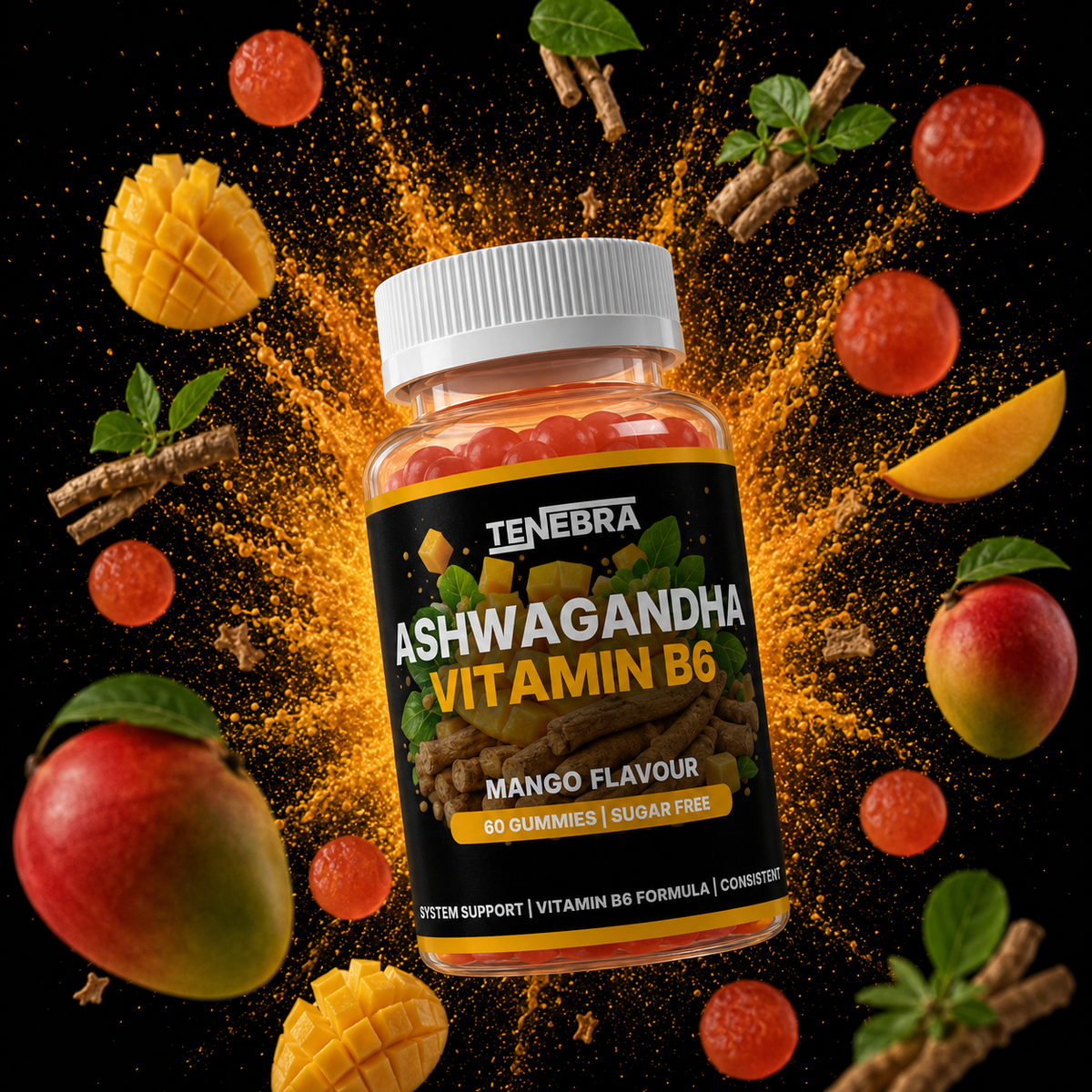 Ashwagandha + Vitamin B6 Gummies - 60 pcs.
