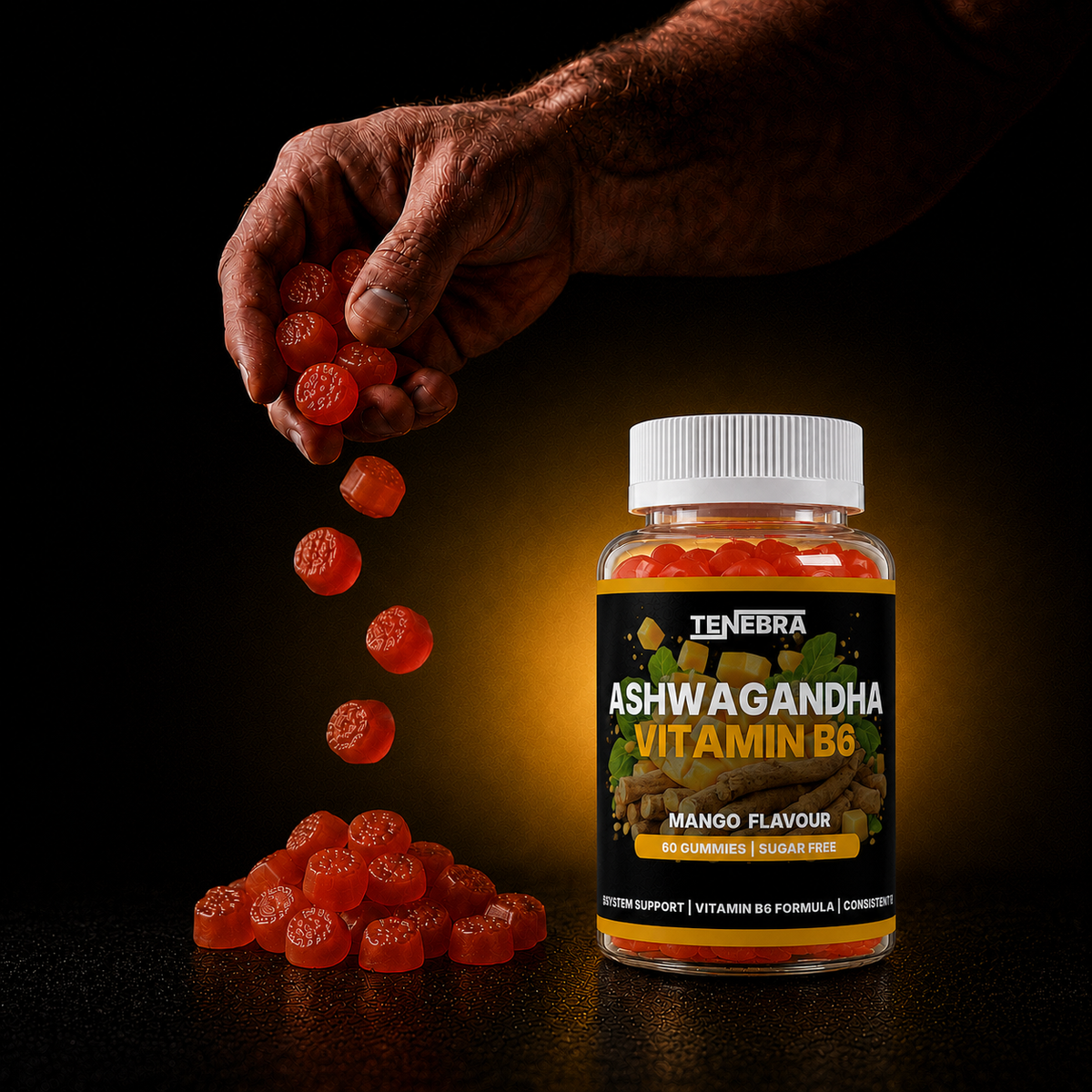 Ashwagandha + Vitamin B6 Gummies - 60 pcs.