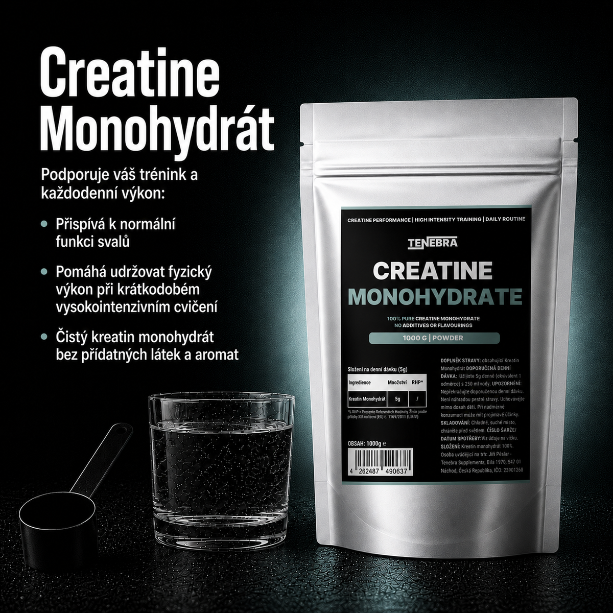 Creatine Monohydrate - 1000g Doypack