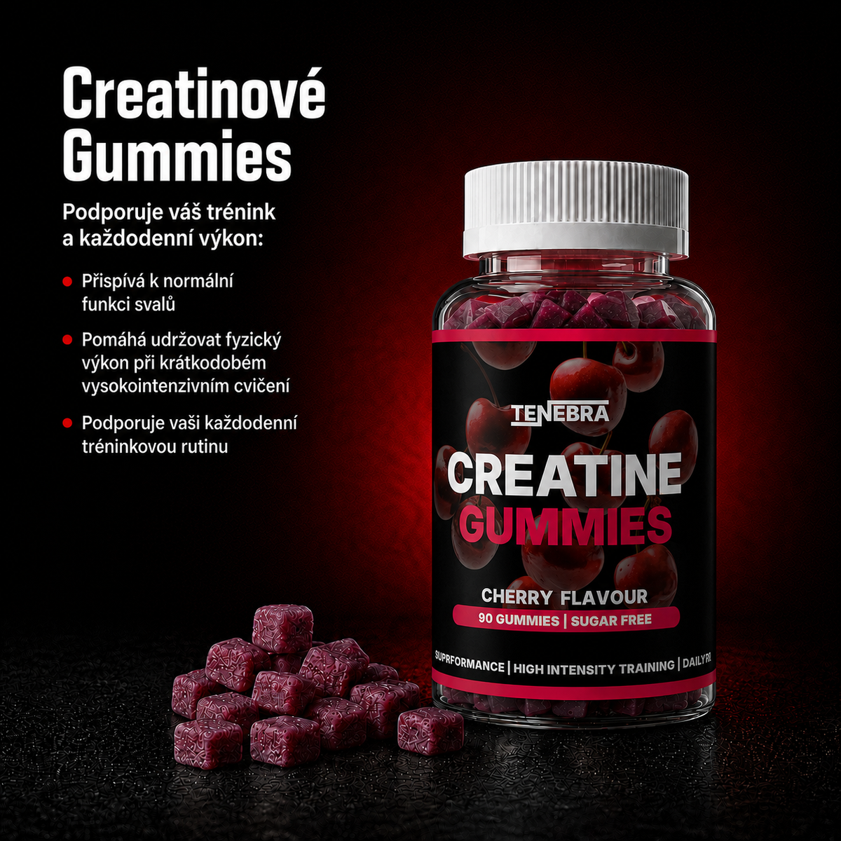 Creatine Gummies Cherry - 90 pcs.