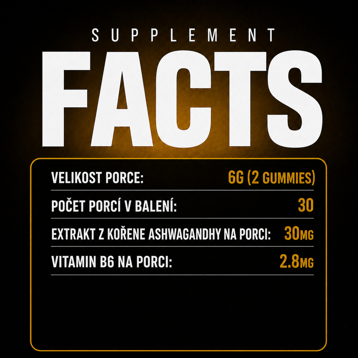Ashwagandha + Vitamin B6 Gummies - 60 pcs.