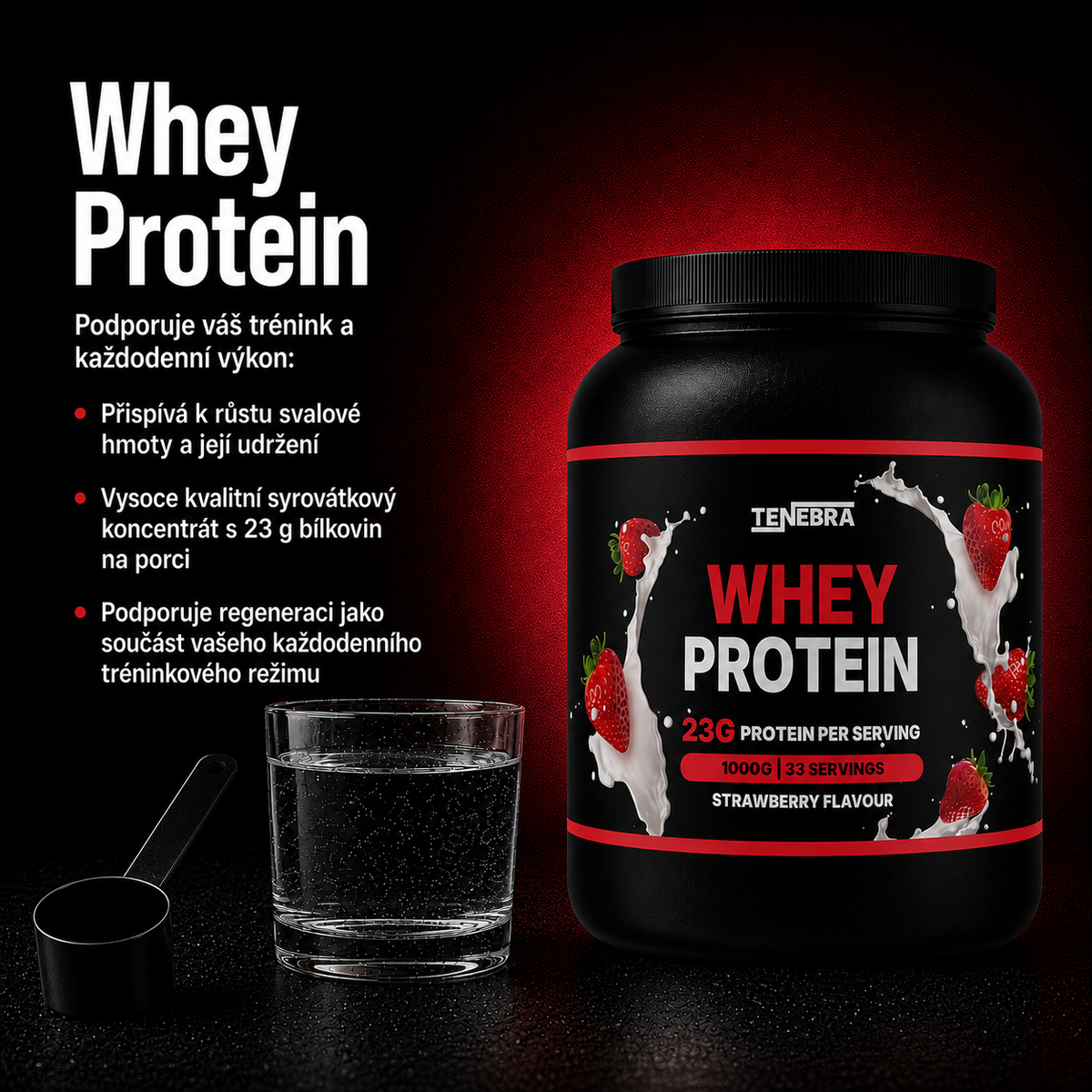 Whey Protein Strawberry - 1,000g
